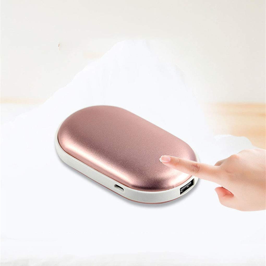 Scaldamani Power Bank 5200 mAh Scaldamani Ricaricabile Scaldamani Portatile Scaldamani Elettrico Caricabatterie USB Regalo Power Bank Oro Rosa