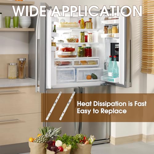 2 Stück LED-Lichtleiste für Kühlschrank, Ersatz-Kühlschranklampe 1629348 LED-Leiste für Kühlschrank Lichtleiste Ersatzteile, Beleuchtung Light Bar Strip Kühle Weiße Lichtfarbe