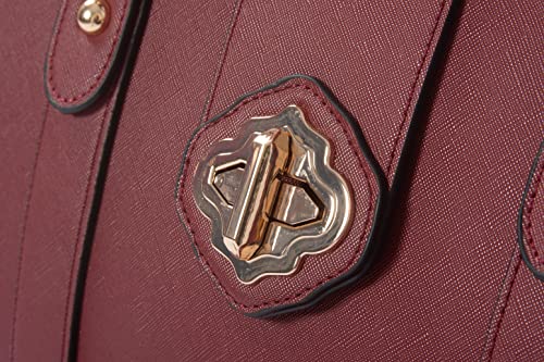 Image of JKM & Company EXECUTIVE Burgundy Computer iPad, Laptop Tablet Rolling Tote Bag Briefcase Carryall Bag