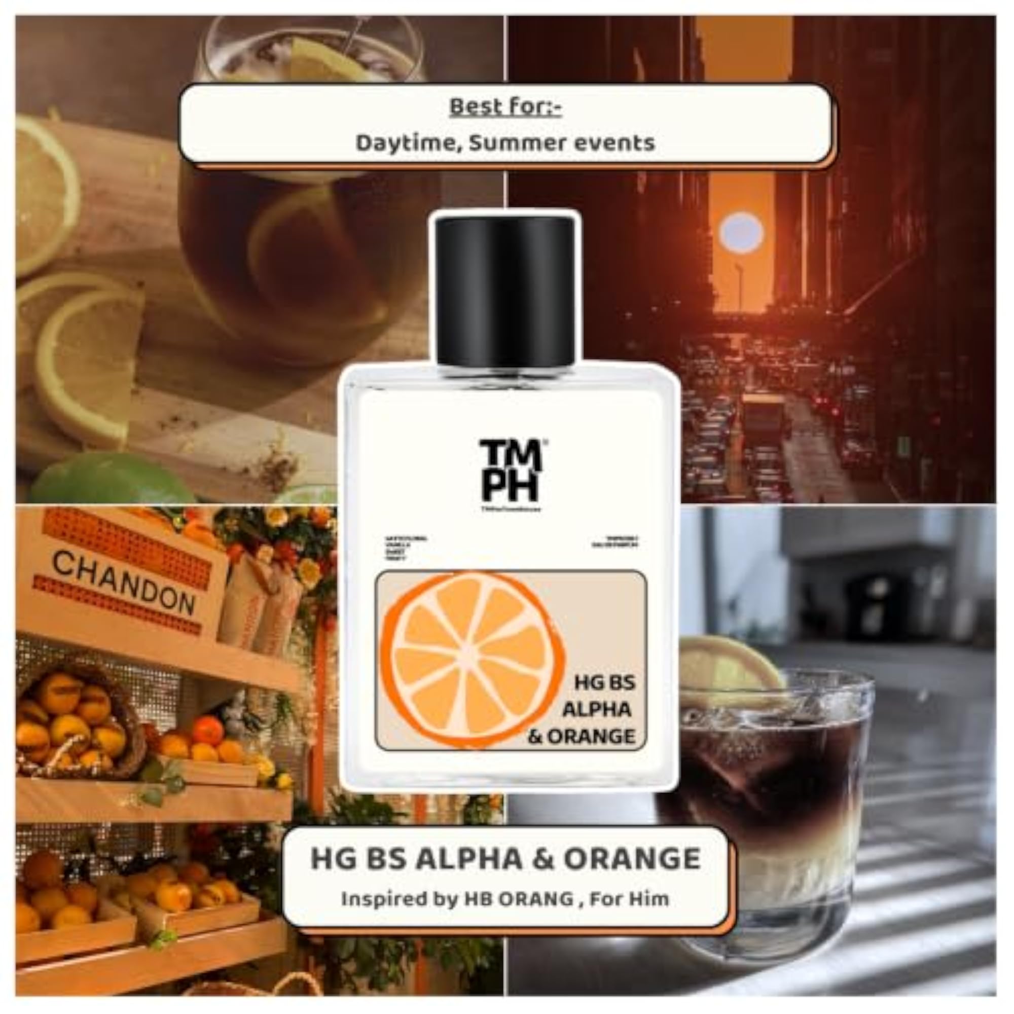 Men's Hg bs Alpha & Orange EDP, 100ml, Luxury Gift