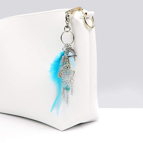 Miniatura 6 de Dremisland Llavero con piedra y pluma y otros amuletos atrapasueños