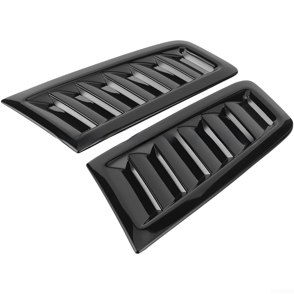 Prises d'air de capot RS Style pour Ford Focus MK2 en ABS noir carbone - Lot de 2