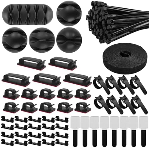 Kabelhalter Weiß 100 X Selbstklebende Kabelclips, Kabelmanagement-Halter, Organizer Für Kabel Schreibtisch Management