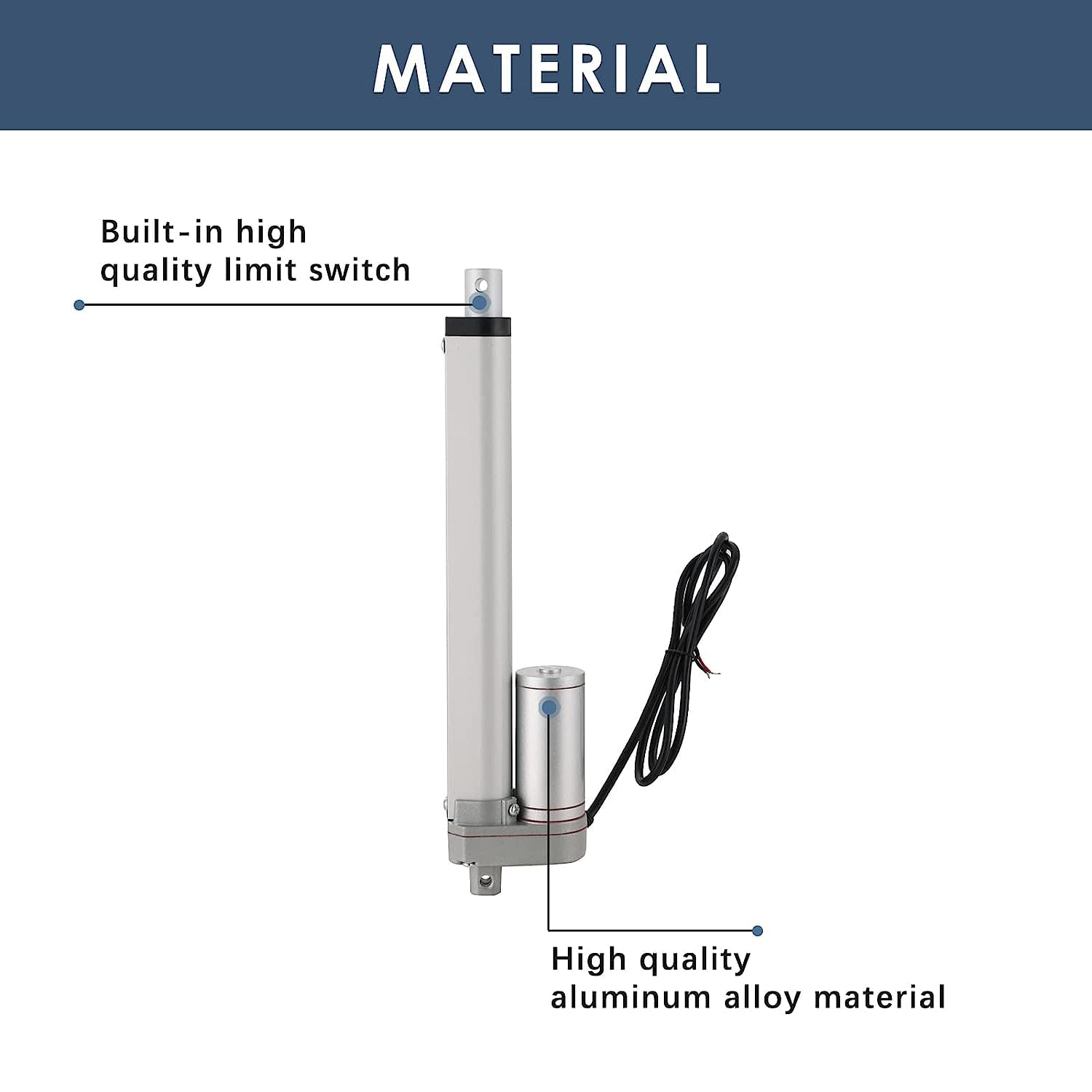 Attuatore Lineare Elettrico 12VDC 500W - Corsa 8, Forza 4409 Libbre, Robusto E Potente - Foto 5