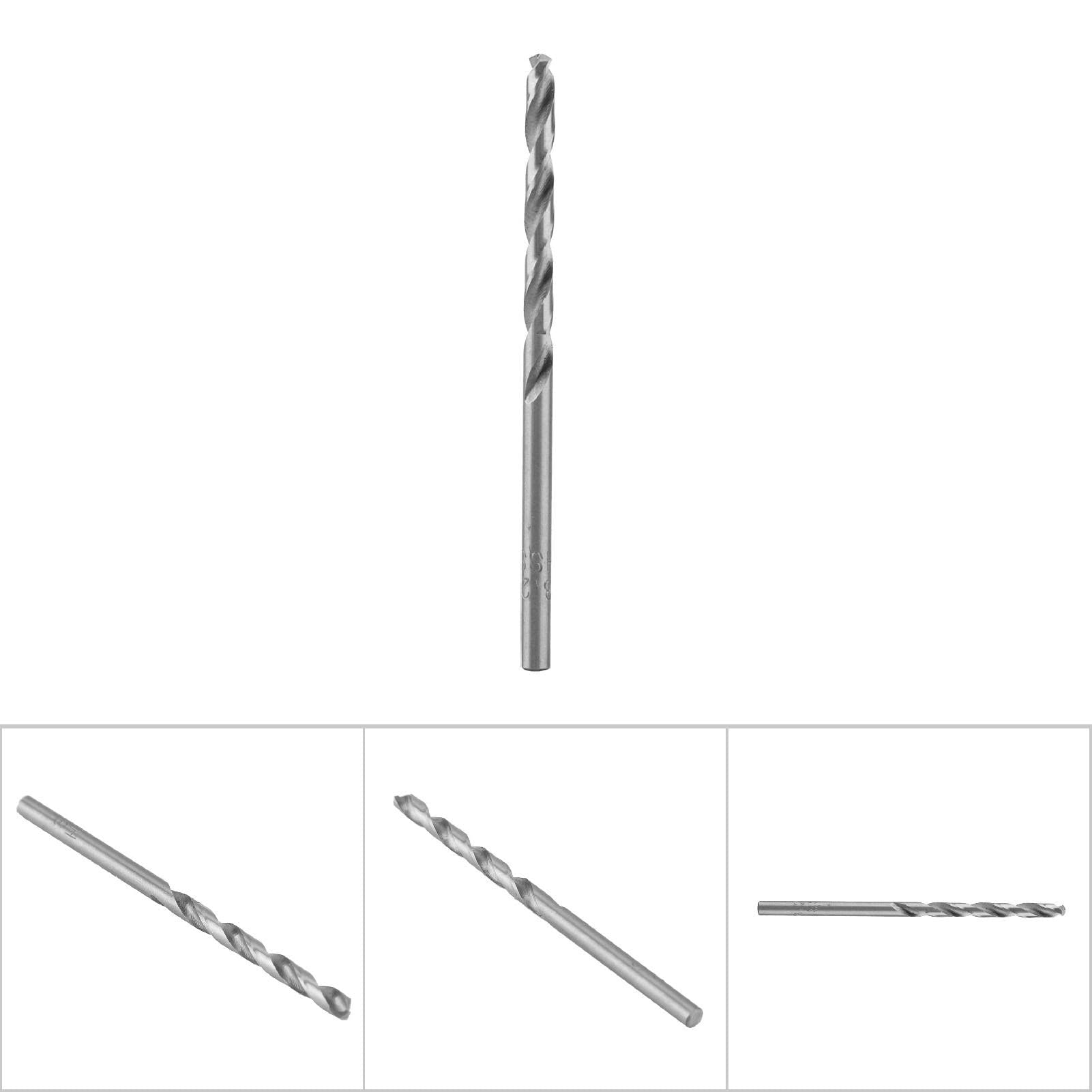 Twist Drill Bit,HSS Drill Bit,High Speed Steel Cobalt Drill Bit,Straight Shank Twist Drill for Hard Metal, Stainless Steel, Cast Iron (Specification 3mm)