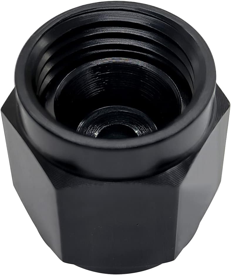 YSIL 4PCS 6AN Female Flare Plug Block Off Cap Swivel Fitting Adapter Aluminum Black