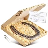 PURAJA Fer à Cheval Cadeau | Véritable Fer à Cheval porté | Porte-Bonheur pour Un Anni...