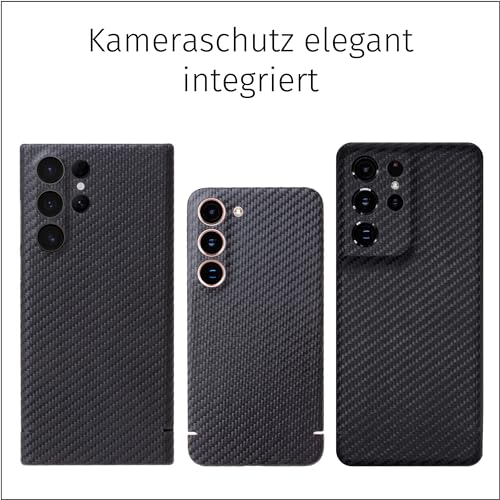 FILONO Funda para Samsung Galaxy S21 con cierre magnético y fijación de carbono, ultrafina, de alta calidad, color negro mate