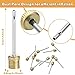 WILLBOND 100 Pack Basketball Pump Needles Ball Inflation Air Pump Needles with Storage Box for Sports Balls, Football Basketball Soccer and Volleyball(Gold)