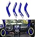 Opall 21PCS Interior Decoration Trim Kit Steering Wheel & Center Console Air Outlet Trim, Door Handle Cover Inner for Jeep Wrangler JK JKU 2011-2018 2 Door &4 Door (Blue)