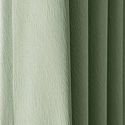Musihy Cortinas térmicas de 96 pulgadas de largo, con ojales de color verde claro, cortinas con aislamiento térmico para dormitorio, 42 pulgadas de ancho x 96 pulgadas de largo