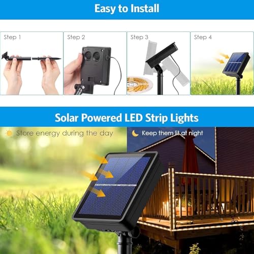 Tira LED Solar Exterior Waterproof 3 m 90 LEDs miniatura 3