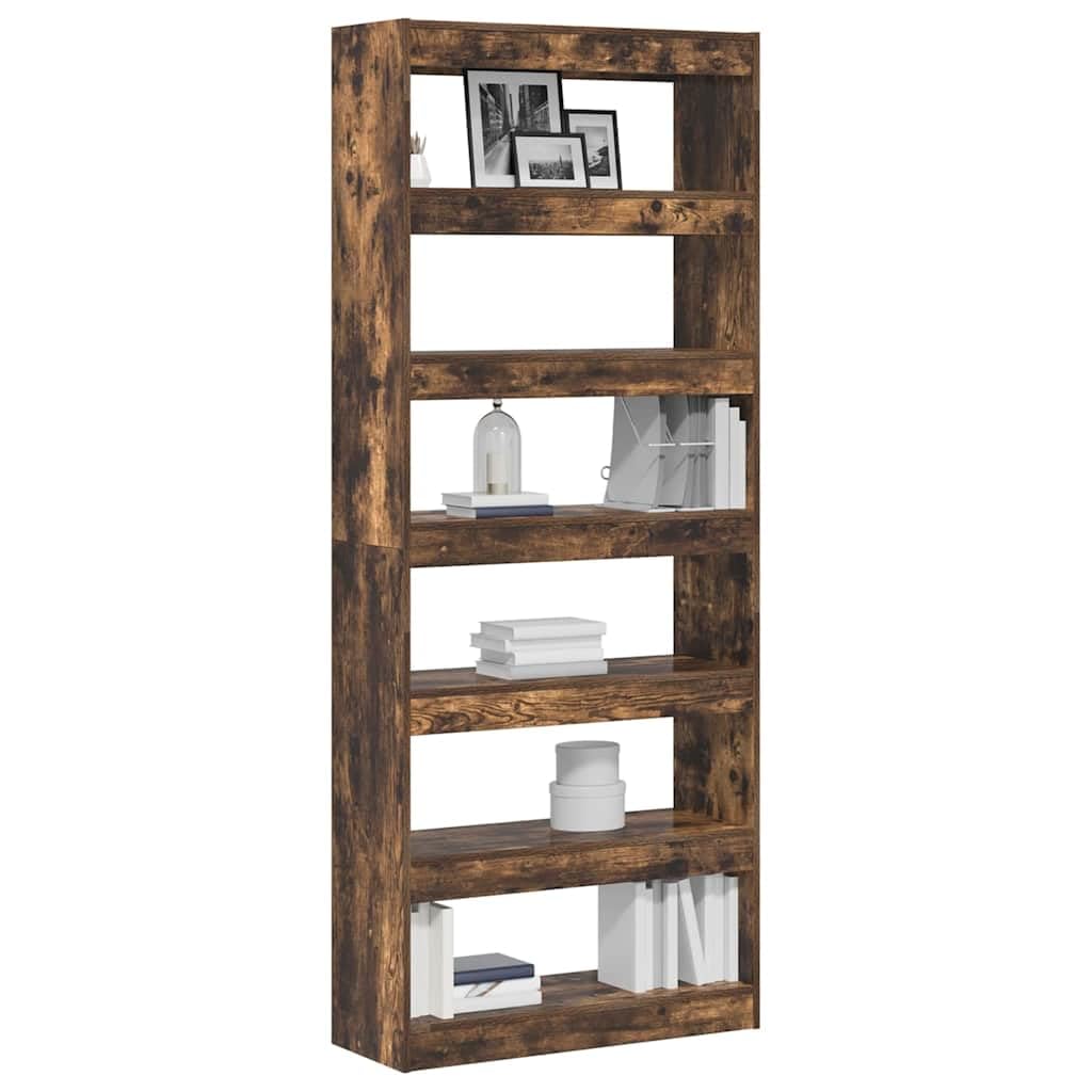 Libreria in rovere affumicato, 80 x 30 x 198 cm