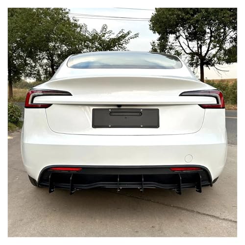 Difusor de parachoques trasero y labio protector inferior compatible con Tesla Model 3 2023+ 3