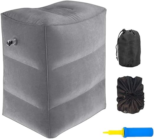 Amazon Co Jp フットレスト 足置きクッション 足枕 旅行 便利グッズ 三段階高さ変更可能 飛行機 新幹線 オフィス 車用 空気式 持ち運びやすい 軽量 足むくみ対策 エコノミー症候群 足のリラックスに ホーム キッチン