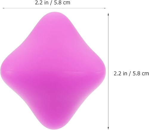 Miniatura 2 de LUOZZY Bola de entrenamiento hexagonal Bola de acupuntura de mano de silicona para manos masajeador de palma para ancianos (morado)