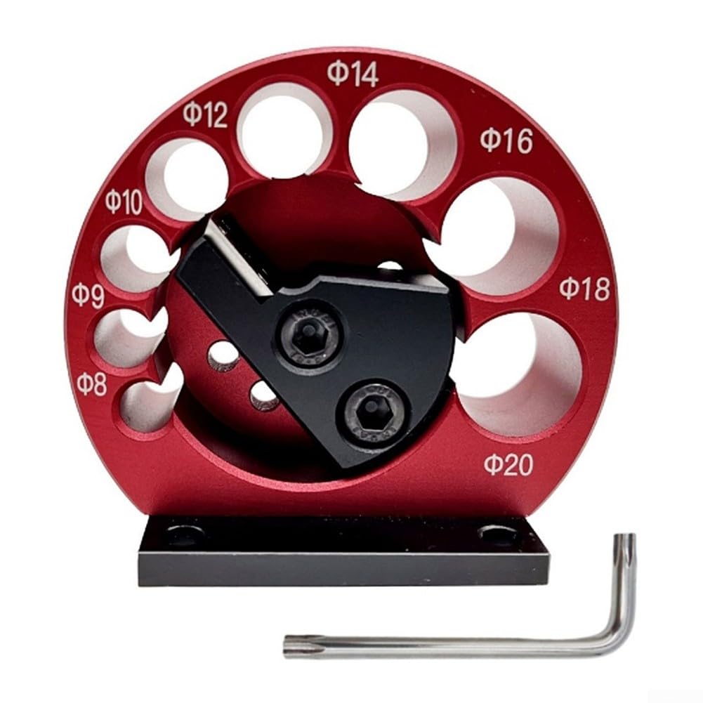 Tassello regolabile per lavorazione del legno con costruzione in lega di alluminio CNC, piastra di taglio rotonda da 8-20 mm e 25-40 mm, compatibile con trapano elettrico per (8 fori 8-20
