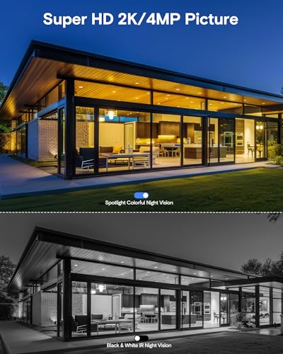 Image of Solar Security Cameras Wireless Outdoor, 4-Camera System with 10CH NVR | 4MP, Solar Powered, No Monthly Fee, Color Night Vision, PIR Detection, Two-Way Audio, No Monthly Fee, 64GB Local Storage