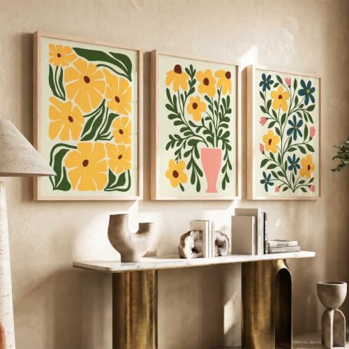 Image of kotart Boho Art Home Decoration Painting | Paintings With Frame For Living Room Bed Room Hotel Wall Decor Digital Reprint Set of 3 (13X17 inch)