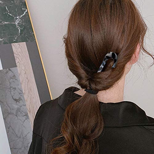 6 Pieces U-Shaped Hairpins, Bride Hair Accessories Tortoise Shell Hair Pins Fork Sticks Clip Vintage Hair Stick,Prongs Updo Chignon Pins for Women Girls-Gold Hair Pin Hair Styling