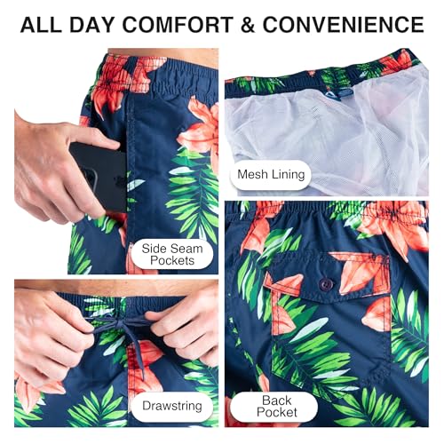 Image of Kanu Surf Men's Big Viper Extended Size Stripe Swim Trunk