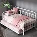 Zinus Florence Twin Daybed and Trundle Frame Set / Premium Steel Slat Support / Daybed and Roll Out Trundle Accommodate / Twin Size Mattresses Sold Separately