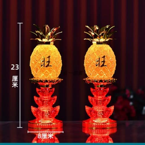 XIALON 1 Pair 23cm God of Wealth Lamp Electric Candlestick Supply Buddha Led Light Eternal Candle Lamp Smokeless
