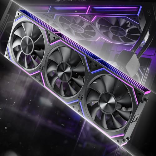 Image of Asiahorse Dawn 120mm Case Fan, ARGB PWM 1850RPM /71CFM Airflow, Forward & Reverse Blade Design, Low Noise, Precision HDB Bearings High Performance UNI PC Fan Modular Daisy Chain