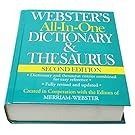 Webster's All-In-One Dictionary & Thesaurus, Second Edition, Newest Edition