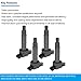 Ignition Coil Pack Set of 4 Compatible with Toyota Camry Solara Rav4 Highlander Tc Xb Lexus HS250h Pontiac Vibe 2.0L 2.4L V4 Coil Packs for UF333 C1330 6731307 90919-02244
