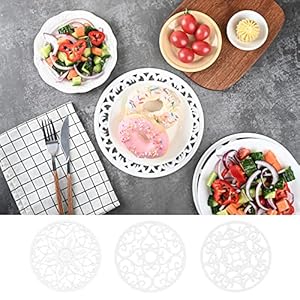 Trivets for Hot Dishes, Silicone Hot Pads for Kitchen Counter, Trivets for Hot Pots and Pans, Multi Purpose Heat Resistant Mats for Table and Countertops, Silicone Trivet Mat Set 3 White Trivets for Hot Dishes Silicone Hot Pads for Kitchen Counter Trivets for Hot Pots and Pans Multi Purpose Heat Resistant Mats for Table and Countertops Silicone Trivet Mat Set 3 White