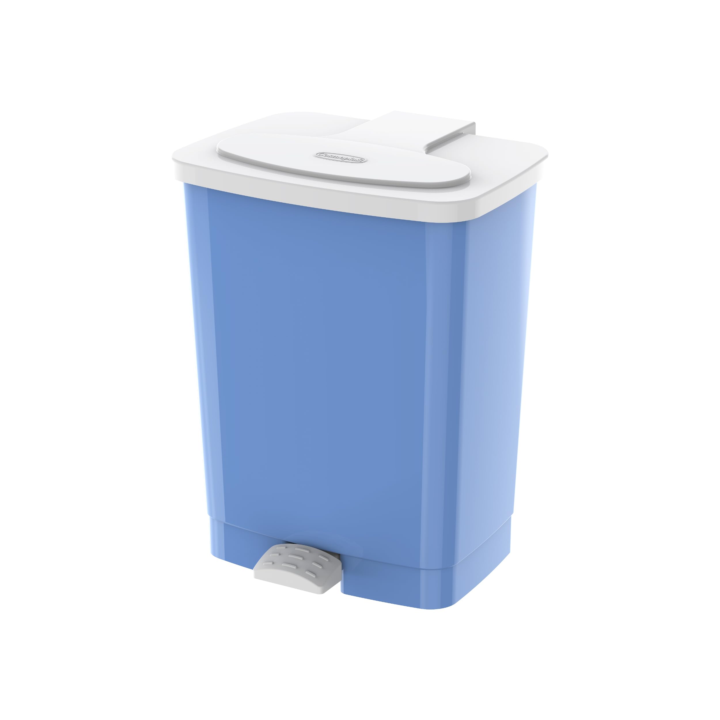 Cosmoplast 20L Step-On Waste Bin With Pedal, Sky Bluer