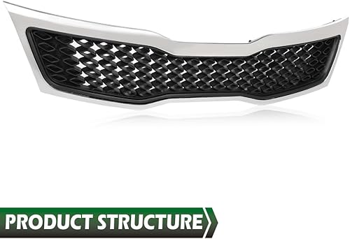 Miniatura 6 de GRAND ORANGE Rejilla de repuesto cromada compatible con Kia Optima EX LX 2011 2012 2013 (no para híbrido) KI1200143, 863502T000