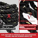 Heavy Jump Ropes for Fitness 2LB/3LB/5LB,Weighted Adult Skipping Rope Exercise Battle Ropes for Men & Women,Total Body Workouts, Power Training in Gym to Improve Strength and Building Muscle - Image 3