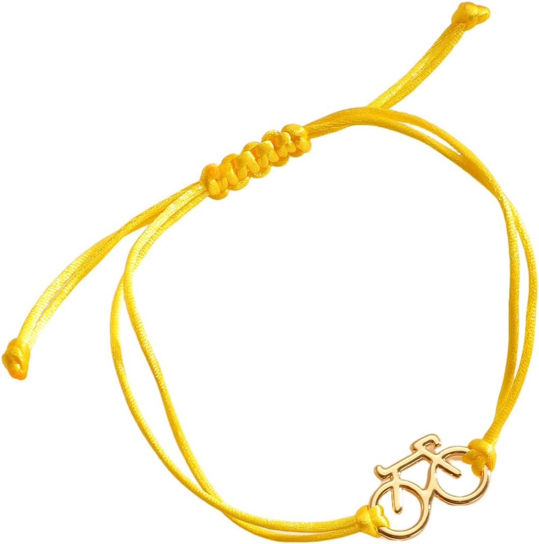 XAM Handmade Bicycle Bracelet Cord Bracelet for Women Men Adjustable Sports Lover Bicycle Bracelet Fashion Charm Jewelry