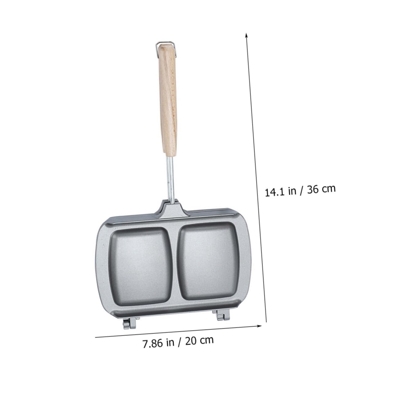 PRETYZOOM Padella Antiaderente per Sandwich Doppia Faccia Manici Smontabili, Piastra per Panini e Toast, Adatta a Fornelli a Gas e Induzione per Cucina e Colazione