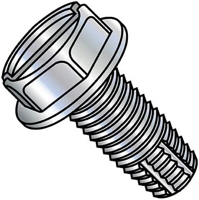 10-32X5/8 Slotted Indented Hex Washer Thread Cutting Screw Type F Fully Threaded Zinc and (Pack Qty 6,000) BC-1110FSW by Shorpioen