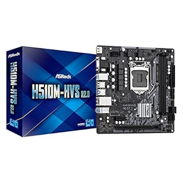 ASRock Placa Mae H510m-hvs R2.0, Ddr4, Socket Lga1200, M-atx, Chipset Intel H510, H510m-hvs R2.0, preto
