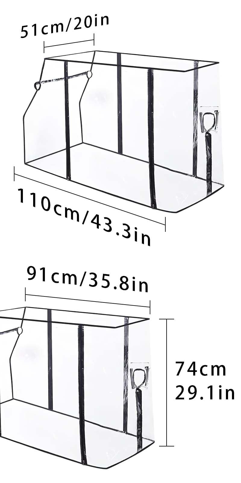 Protection Transparente Contre La Pluie Pour Le Chariot Pliab