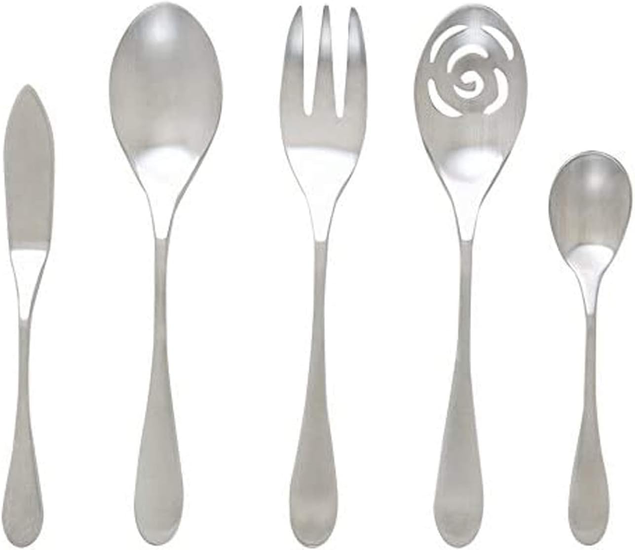 Matte Original 5-Piece Serving Set, Stainless Steel, 8.5"