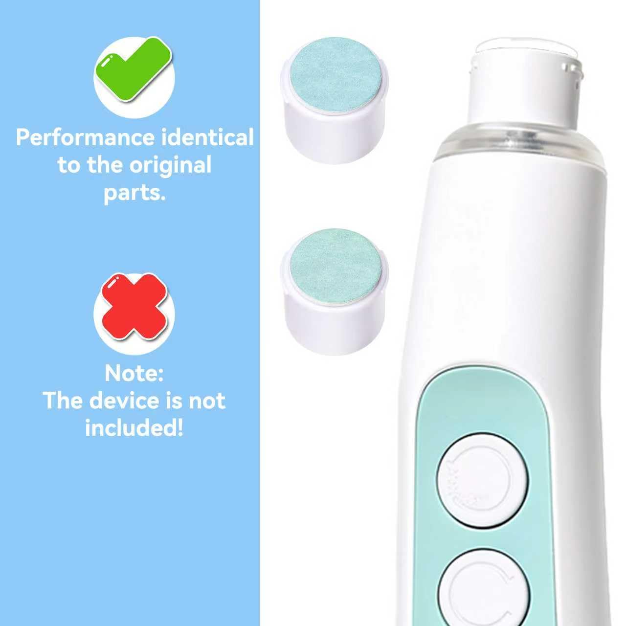 Almohadillas de repuesto para recortadora de uñas eléctrica, 12 paquetes de cabezales de molienda de limas de uñas para bebés compatibles con lima de uñas Frida Baby (verde: 6-12 meses; azul: 12+M