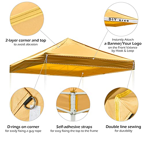 Instahibit 10X10 Canopy Replacement Top Pop Up Tent Roof Cover Uv30+ For Patio Outdoor Yard Picnic Camping Party Shade #TOP2