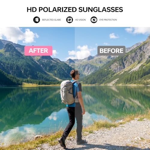 Image of Polarized Running Sunglasses for Men Women Ultra-Comfort, UV400 Protection | 22g Lightweight TR90 Frame & Adjustable Silicone Nose Pads Wraparound Sports Sun glasses for Cycling Baseball Hiking Fishing
