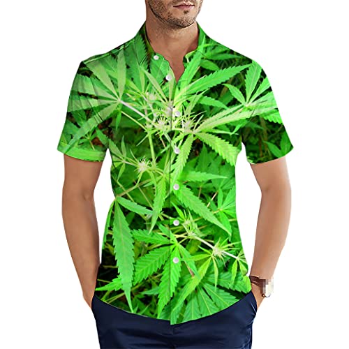 Chemises d'été imprimé feuilles 3D keusyoi au design exclusif