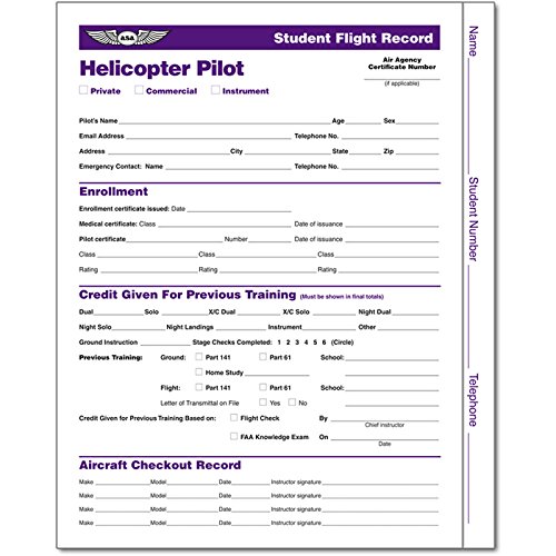 ASA Student Flight Records: Helicopter