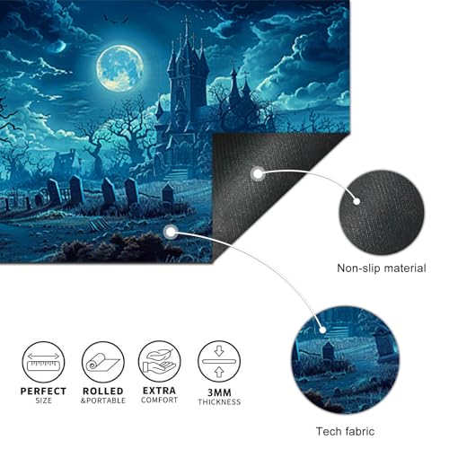 Tapis de protection pour clavier style art nocturne setup gaming XL