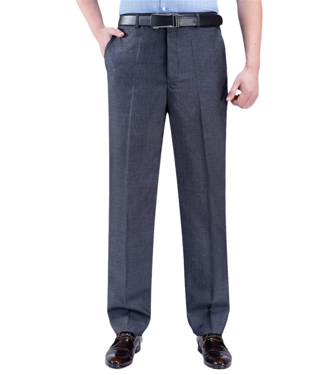 Vogrtcc Pantalones De Vestir Finos De Cintura Alta para Hombres Pantalones De Traje De Negocios Sueltos Rectos