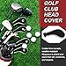 Jorzer Golf Iron Covers Number Print Golf Iron Head Covers Long Neck with Zipper 12PCS Wedge Head Protective Cover Accessory for Men.