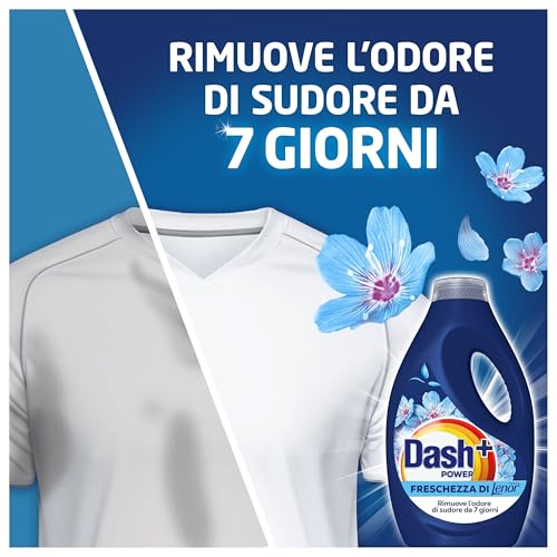 Dash Power Detersivo Liquido Lavatrice, 92 Lavaggi (4x23), Freschezza Di Lenor, Risveglio Primaverile, rimuove addirittura gli odori di sudore vecchi di 7 giorni, per una pulizia impeccabile - Immagine 1