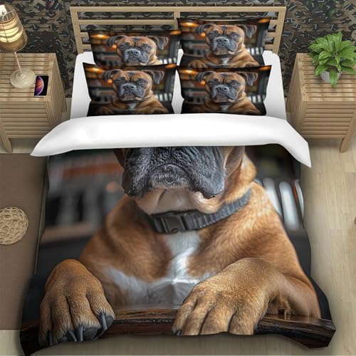 Linge de lit microfibre 3D Boxer housse de couette douce hypoallergénique single